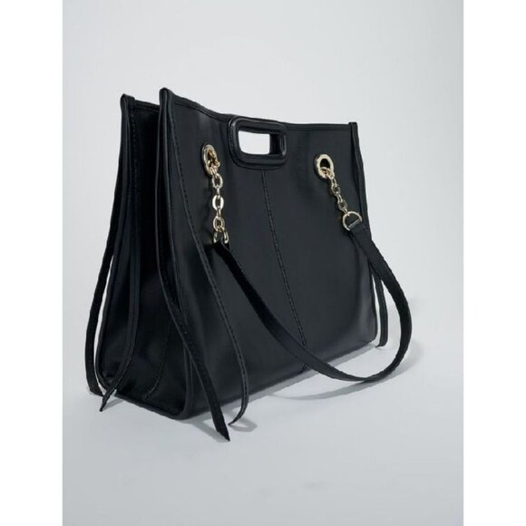 MAJE STUDIO - PURE LEATHER CITY BAG WITH DETACHABLE STRAP. 3 WAYS TO WEAR - NEW - Picture 9 of 9